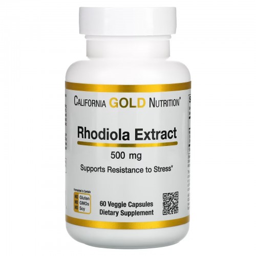 California Gold Nutrition, экстракт родиолы, 500 мг, 60 вегетарианских капсул California Gold Nutrition, экстракт родиолы, 500 мг, 60 вегетарианских капсул